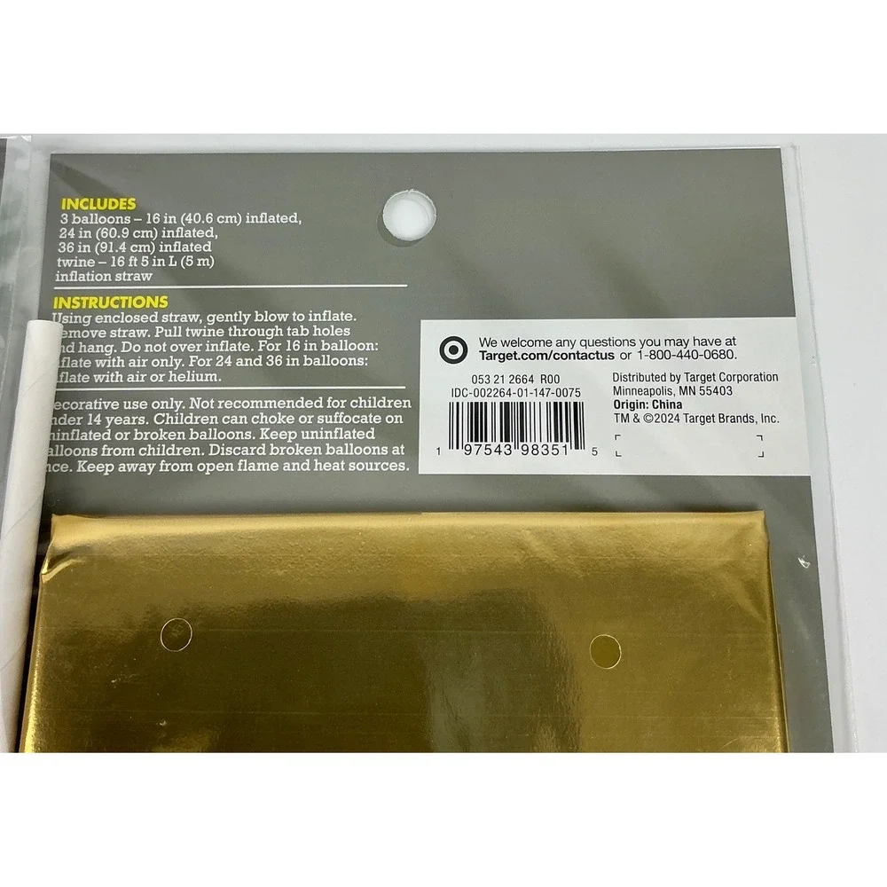 2 Packs of 3 Gold Star Balloons Kit Party Decorations Bundle‎ 16